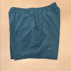 lululemon athletica Pacebreaker Men’s Athletic Shorts - 7” Liner Teal Color
